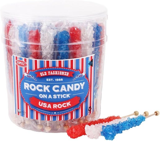 Espeez USA Rock Candy Red White Blue 36ct